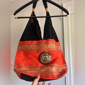 Black and Orange Women's Bag Made in Africa